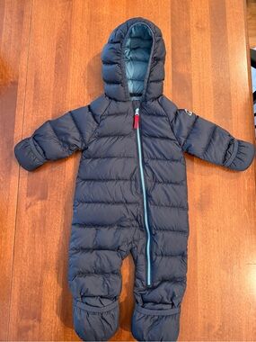 L.L. Bean Navy Baby Snowsuit with Light Blue Lining